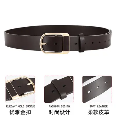 Vintage Pin Buckle Leather Belt Fashion Men's Business Casual Trousers Jeans Belt 2025 Hot Seller Manufacturer Wholesale