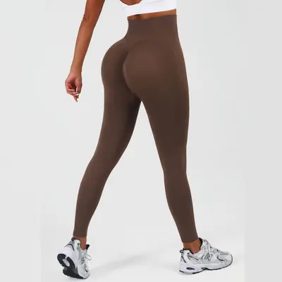 Hochtaillierte Yoga-Caprihose, bauchformend, schnelltrocknend, elastisch - 7