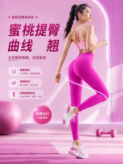 Kadın Yoga Pantolonu, Yüksek Bel, Kalça Kaldırıcı, Hızlı Kuruyan - 1