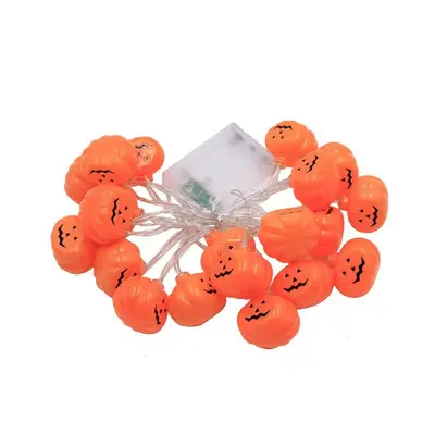 LED-Halloween-Lichterkette mit Kürbis- und Geistmotiven, Partydekoration