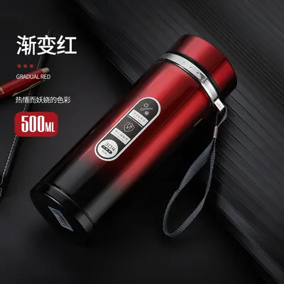 Large capacity thermos cup, 304 stainless steel with tea strainer