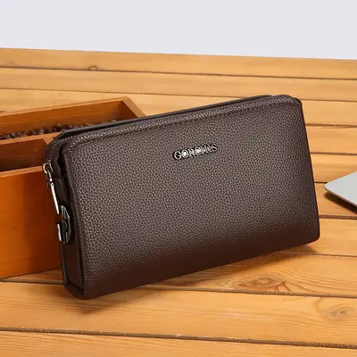Herren-Handtasche mit Fingerabdruckschloss, großes Fassungsvermögen, diebstahlsicher - 8