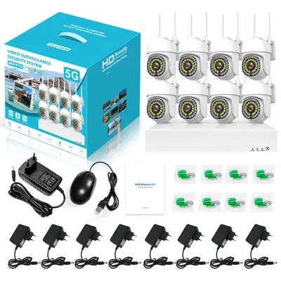 NVR-Kamerasystem, 4/8-Kanal, WiFi, mit Monitorbildschirm - 8