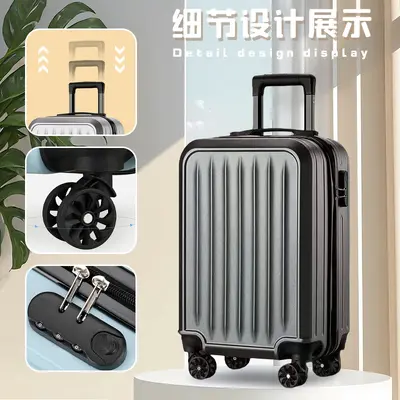 20 Inch Large Capacity Trolley Suitcase with Universal Wheels and Combination Lock - 3