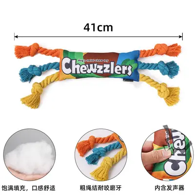Rainbow Candy Bite-Resistant Squeaky Dog Toy