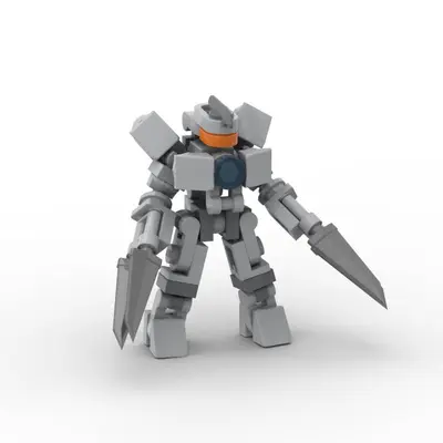 MOC Pacific Rim Mecha Warrior Q Version Robot Building Block Set