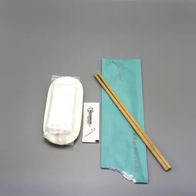 Disposable wet wipes and chopsticks set - 4