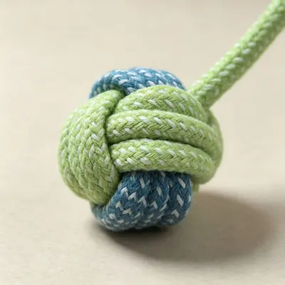 Durable Chew Rope Knot Ball Dog Toy Set for Small and Medium Dogs - 4