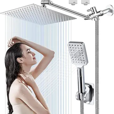 Çift Basınçlı Duş Başlığı 9 Fonksiyonlu El Duşu Seti - 12