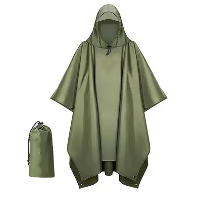 3-in-1 çok işlevli yağmur pelerini, kamp çadırı kumaşı, yetişkinler için outdoor - 13