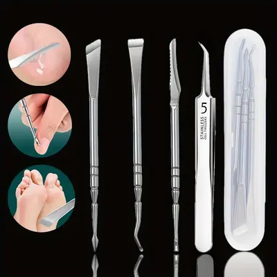 Pedicure Tool Set Stainless Steel Double-Headed Mirror - 13
