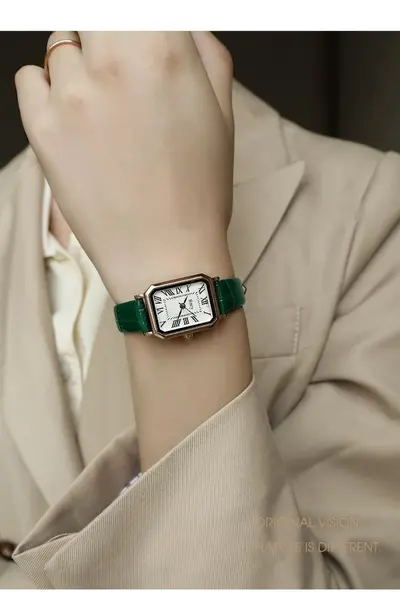 Rscy Vintage Women's Watch, Genuine Leather, Square Dial - 9