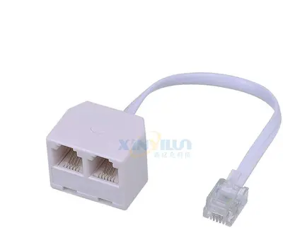 RJ11 6P4C Telefonadapter, 1 Stecker auf 2 Buchsen