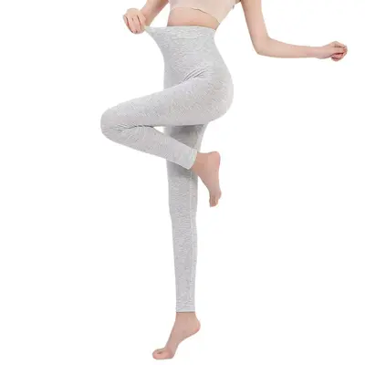 Damen-Thermoleggings mit hoher Taille, bauchformend, hochelastisch, weich gefüttert - 6