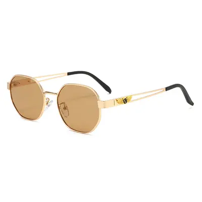 Herren-Sonnenbrille mit Metall-Ovalrahmen, Retro-Premium-Optik - 11