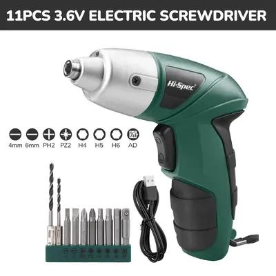 Mini elektrikli tornavida, 3,6V, 11 parçalı set - 10