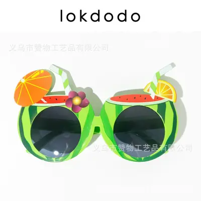 Hawaiian Style Funny Party Glasses, Coconut Fruit Shaped - 4