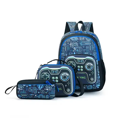 Schüler-Rucksackset aus drei Teilen mit isolierter, wasserdichter Lunchbox - 7