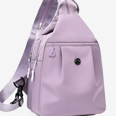 Mini-Rucksack 2025 Neues Modell Schlicht Vielseitig Damen Brusttasche modisch Oxfordtuch Freizeit-Rucksack Schulrucksack - 10
