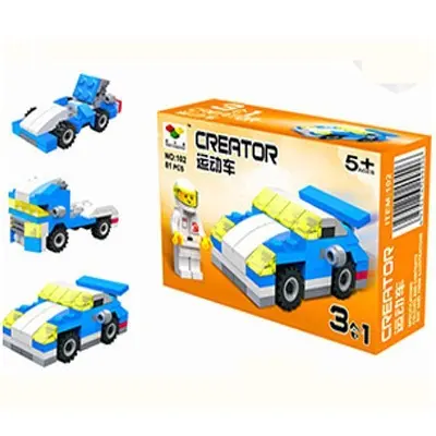 Shunlekang Building Blocks Transformable Engineering Vehicle Airplane Fire Truck Kids Toy - 7