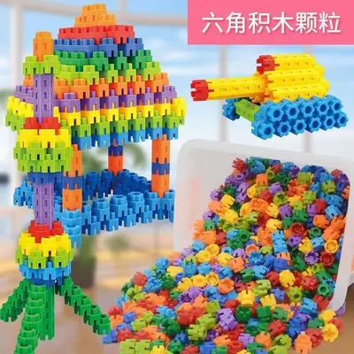 Hexagonal Building Blocks, DIY Educational Toy for Ages 3-6 - 5