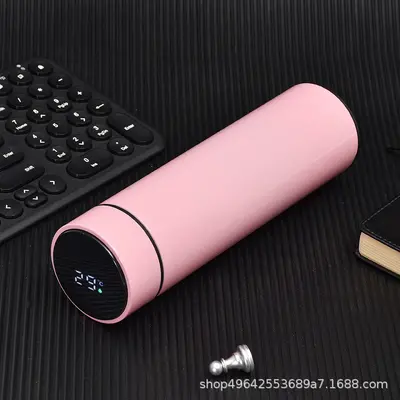 Akıllı sıcaklık göstergeli paslanmaz çelik termos bardak, 450 ml - 9