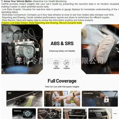 TOPDON Carpal OBD2 Scanner for Car All System Diagnostic Overseas