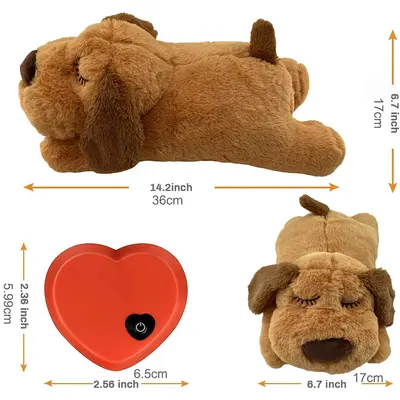 Heartbeat Plush Sleep Toy for Dogs and Cats, Anxiety Relief - 4