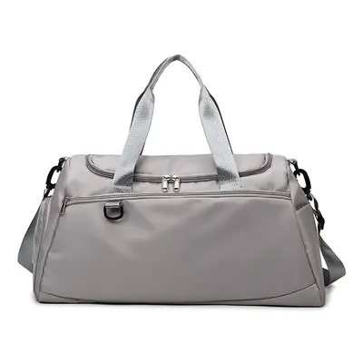 跨境新款大容量健身包独立鞋仓可套拉杆行李包便携短途收纳旅行包 - 10