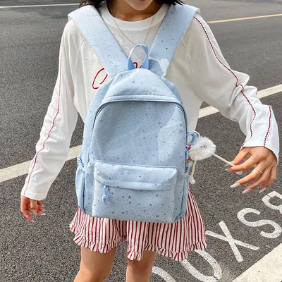 Korean-Style Star Backpack, Large Capacity for High School and College - 3