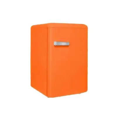 Retro Refrigerator Orange and White, Single Door, Energy Grade 1, for Apartments