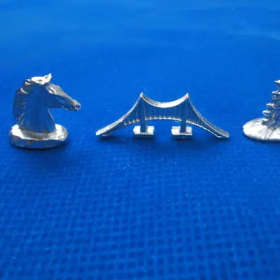 Zinc Alloy and Plastic Board Game Pieces, Custom Processing