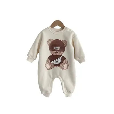 Baby-Overall mit Fleece-Futter und Bärchenmotiv, Herbst/Winter, 3-12 Monate