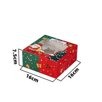 Weihnachts-Kuchenverpackungsbox für Muffins, 4, 6 oder 12 Stück - 7
