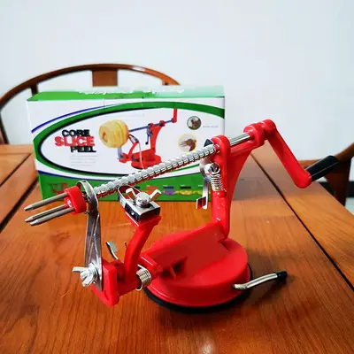 3-in-1 Automatic Fruit Peeler, Corer and Slicer - Multifunctional Fruit Peeler Machine, Manual Hand-Crank Apple Peeler for Home Use