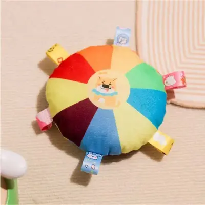 Plush Frisbee Dog Toy with Squeaker for Teething Puppies - 10