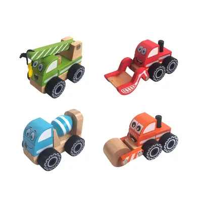 Holz-Konstruktionsfahrzeug-Bausatz für Kinder, Montessori-Lernmaterial