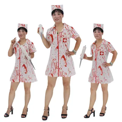 Halloween Costume White Bloody Ghost Outfit