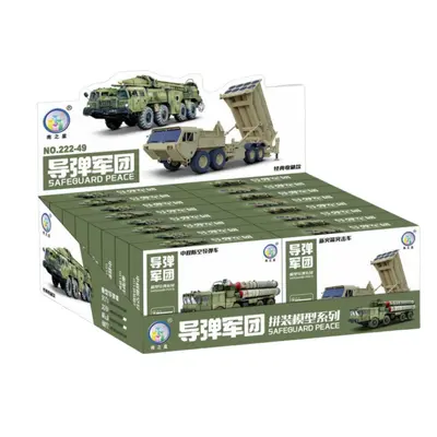 Kinder Lernspielzeug Militär Steckbausteine mit Gelenken DIY Raketenwagen