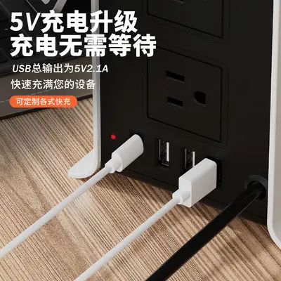 Cross-border UK/US standard vertical power strip, USB multi-port fast charging socket, multi-functional household flame-retardant smart outlet.