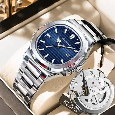 Nautilus Herren-Quarzuhr, quadratisches Design, wasserdicht - 8