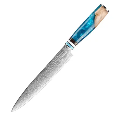 Chef knife set VG10 steel Damascus pattern - 10