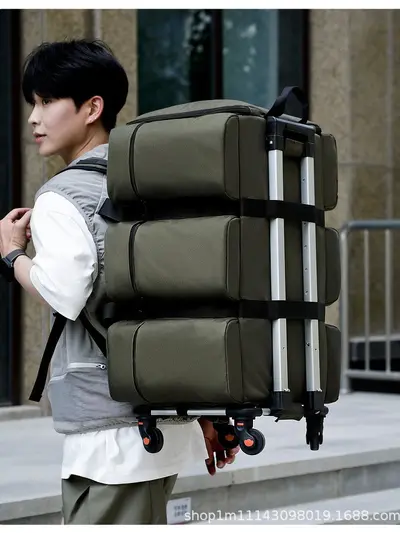 Trolley Travel Bag with 360° Wheels, Foldable, Large Capacity Luggage Bag - 4
