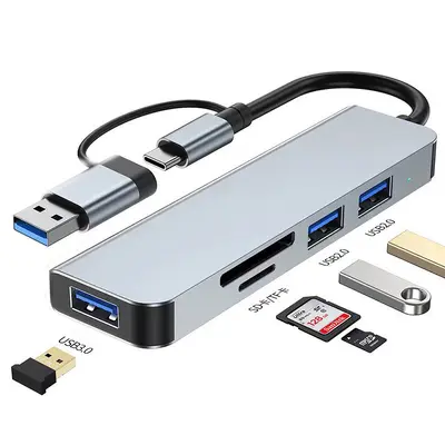 TYPE-C dual-ended 8-in-1 docking station USB3.0 high-speed transmission hub multifunction hub docking station - 13