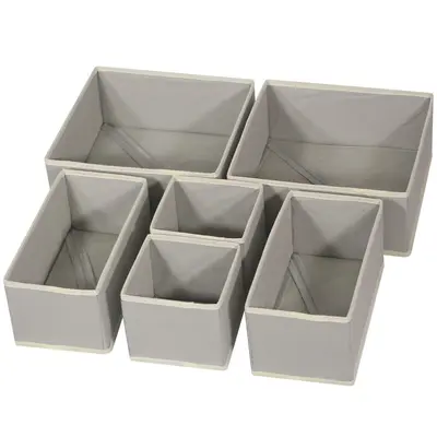 Washable non-woven fabric PP sheet underwear storage box for home use, foldable storage box for wardrobe drawers. - 10