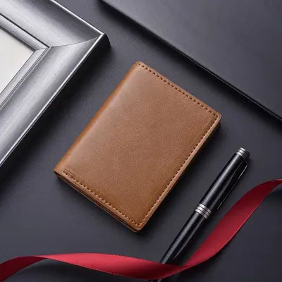 Soft leather slim men's wallet, RFID-blocking, multi-card slots - 10