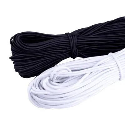Siyah Lateks Elastik İp 1MM-17MM Yuvarlak Lastik Şerit - 7