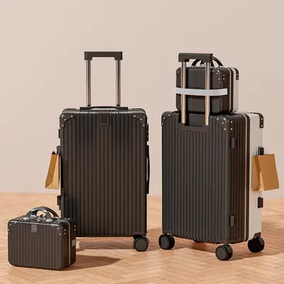 Large Capacity 24 Inch Silent Combination Lock Trolley Suitcase for Men and Women - 2