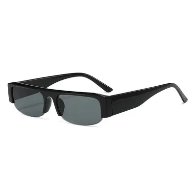 Women's Sunglasses, Square Frame, Half Frame, Flat Lens Fashion Style - 7