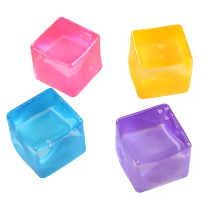 5.5cm Ice Cube Squeeze Toy, Maltose Stress Relief Block, Slow Rebound